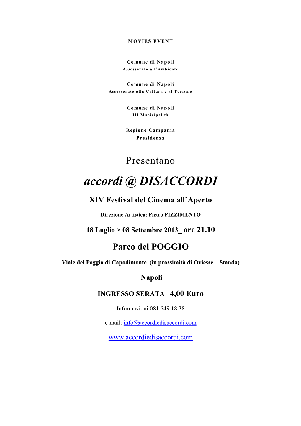 Accordi @ DISACCORDI