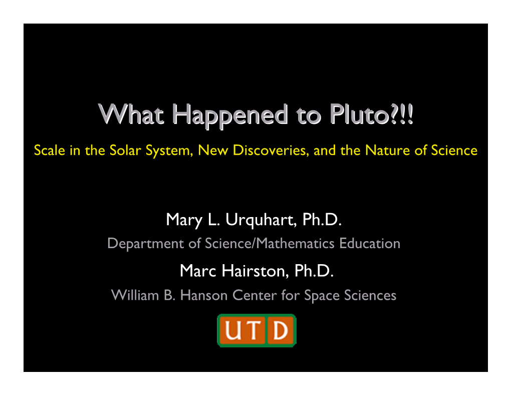 Demoting Pluto Presentation