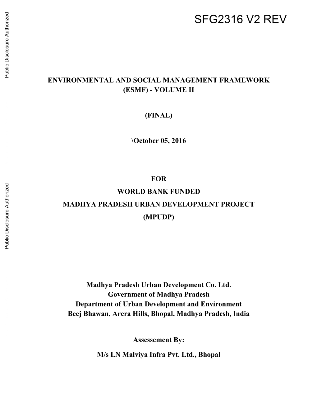 World Bank Document