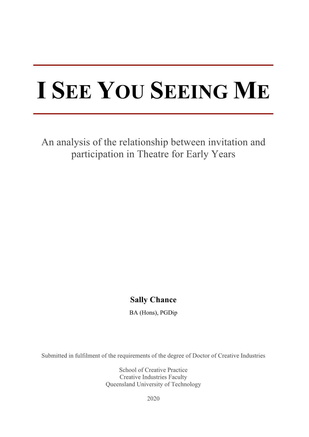 Sally Chance Thesis