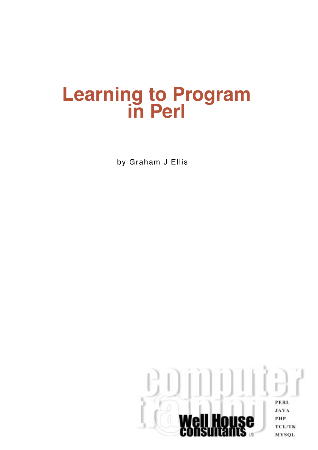 Learning to Program in Perl