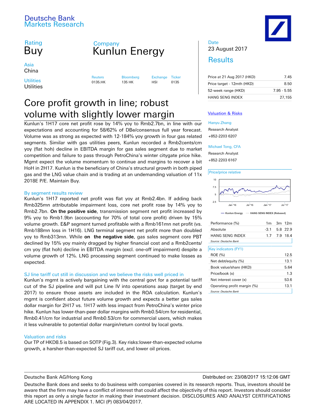 Buy Kunlun Energy