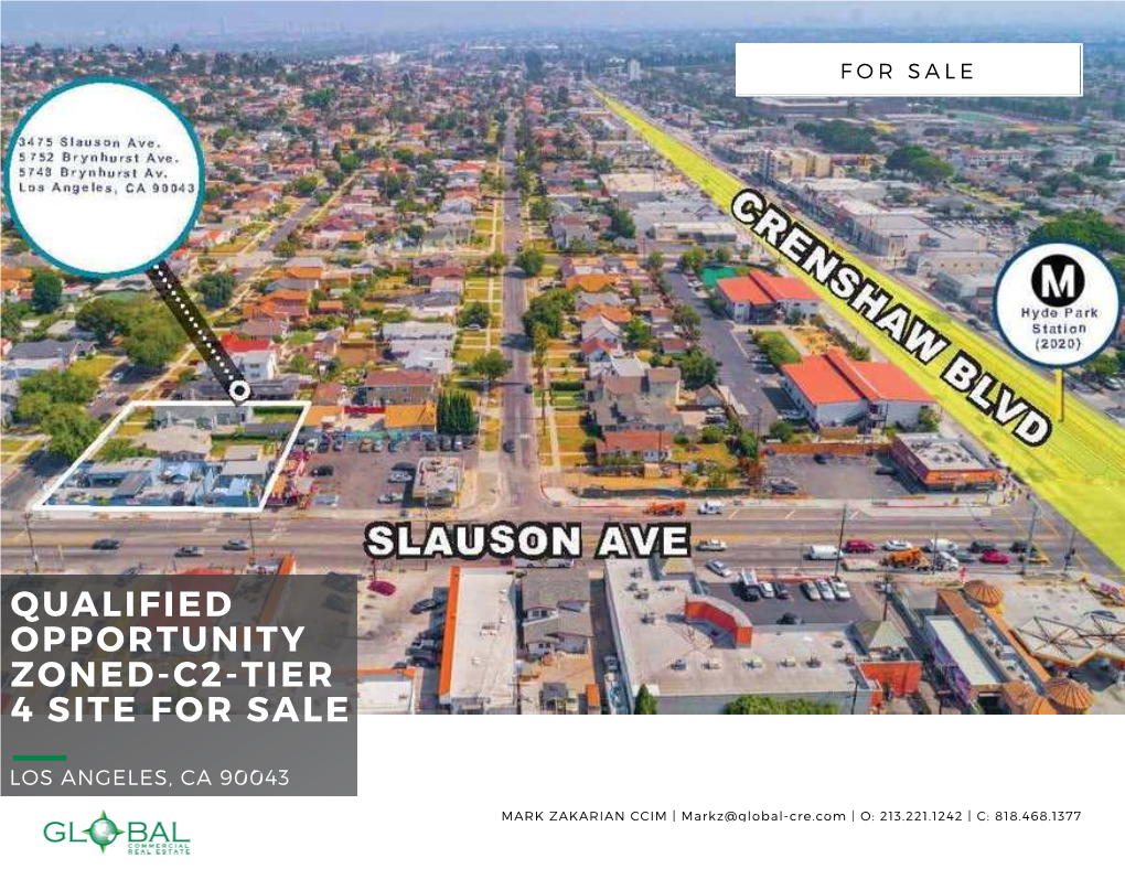 Qualified Opportunity Zoned-C2-Tier 4 Site for Sale