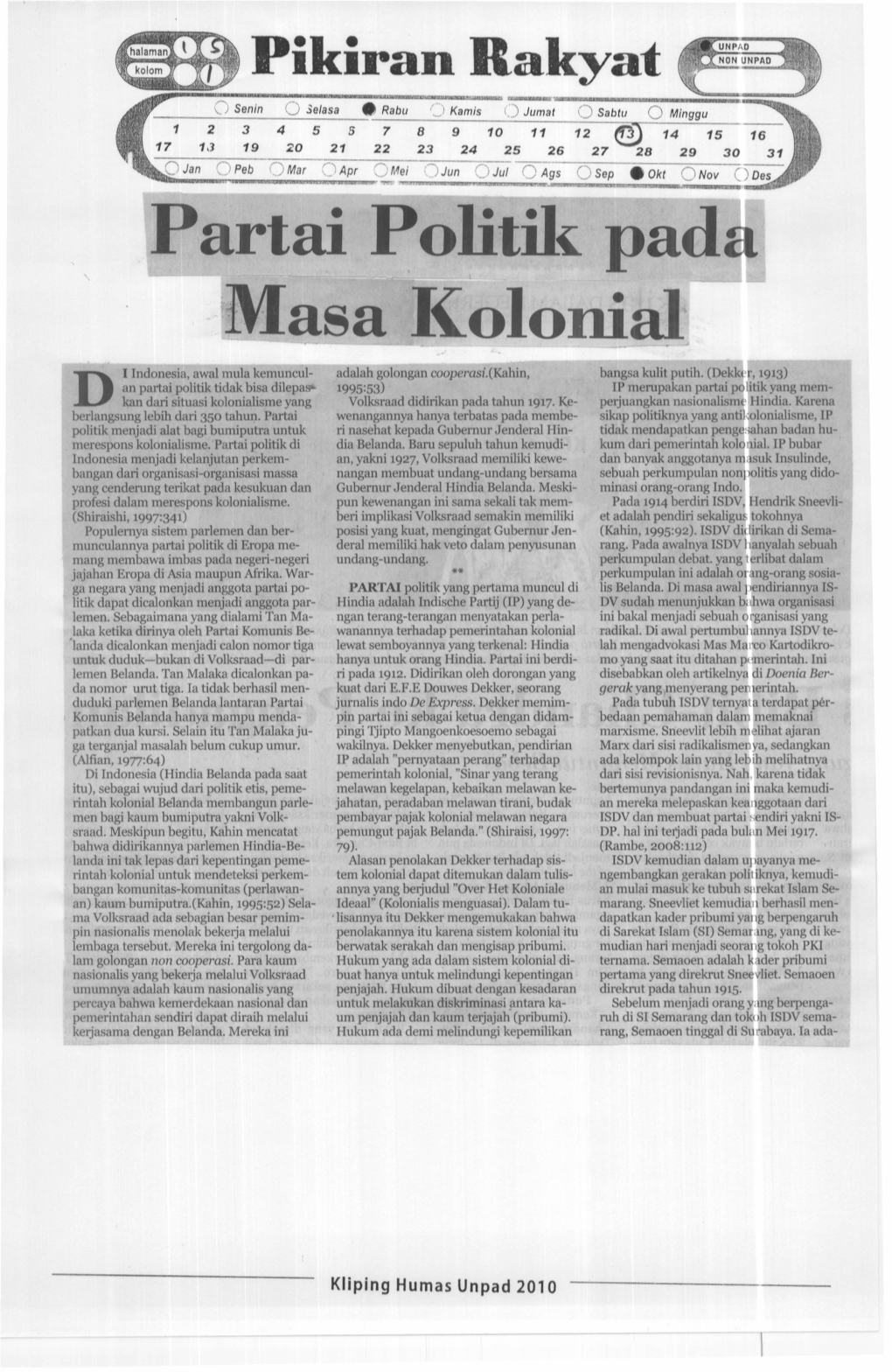 Masa Kolonial