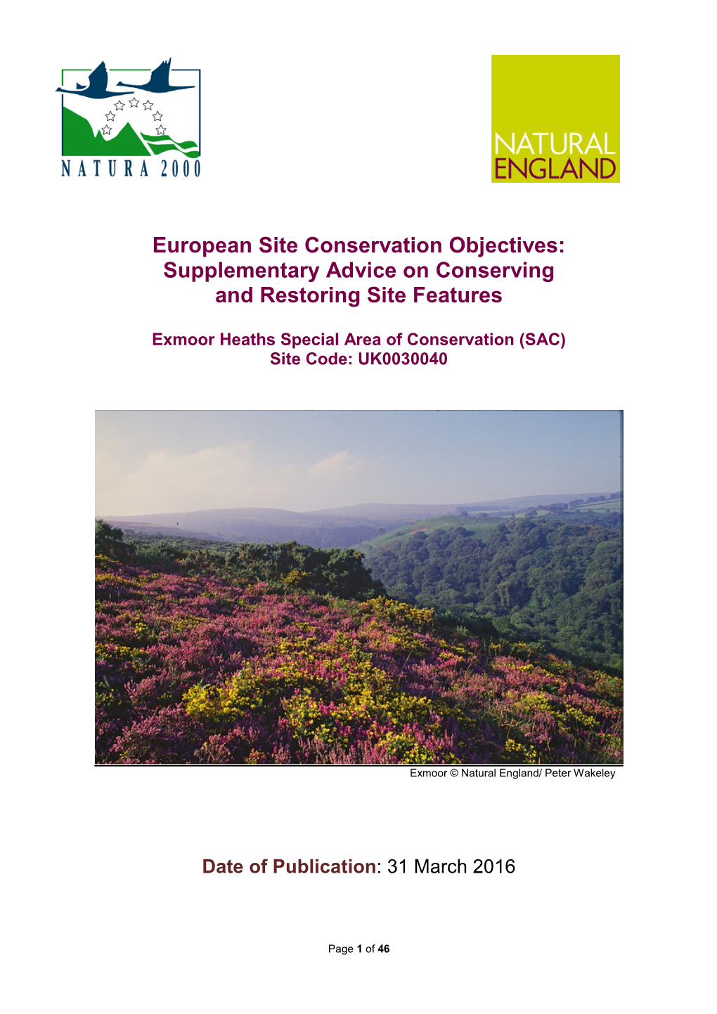 Exmoor Heaths SAC Conservation