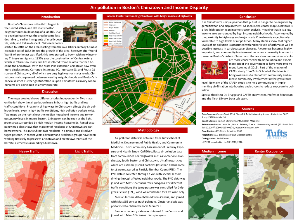 Air Pollution in Boston's Chinatown and Income Disparity