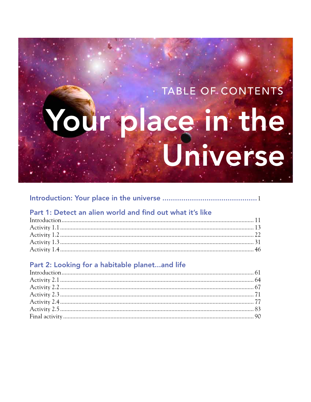 Your Place in the Universe