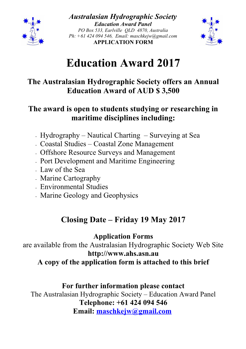 13/3/2001 Educational Award Scheme