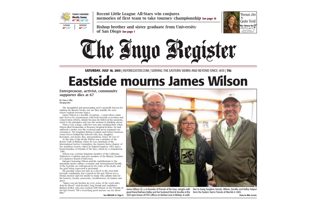 Eastside Mourns James Wilson Entrepreneur, Activist, Community Supporter Dies at 67