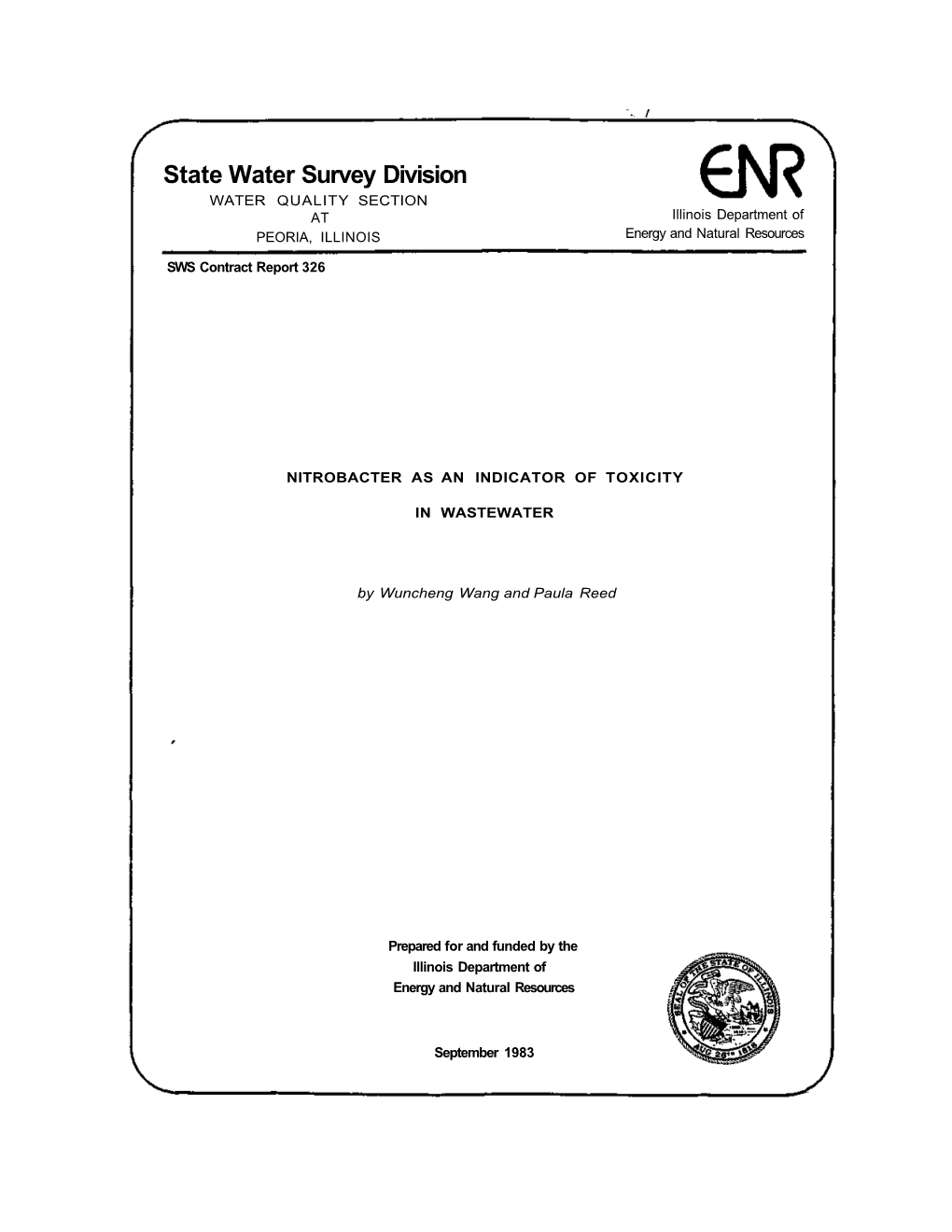 Nitrobacter As an Indicator of Toxicity in Wastewater