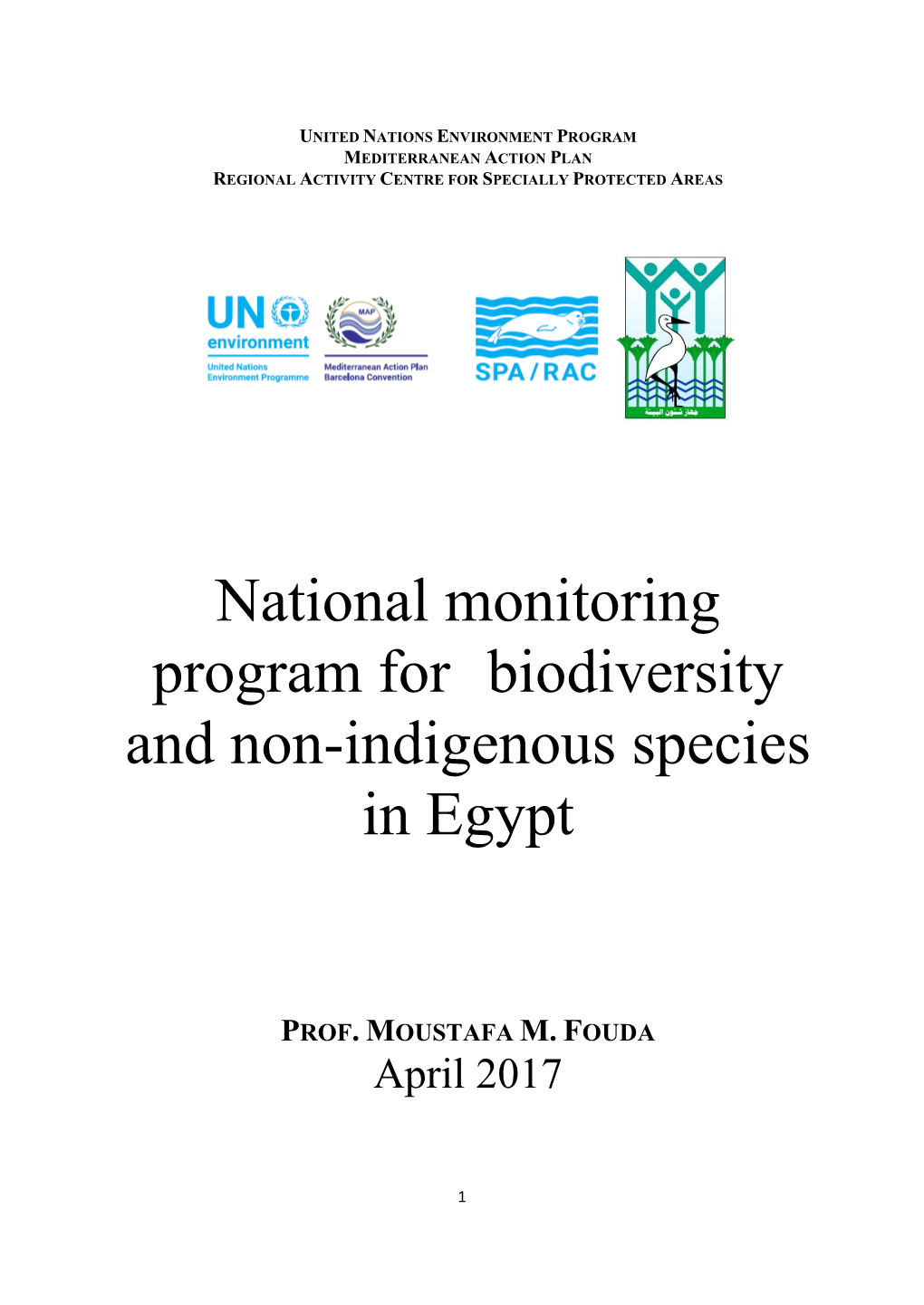 National Monitoring Program for Biodiversity and Non-Indigenous Species in Egypt