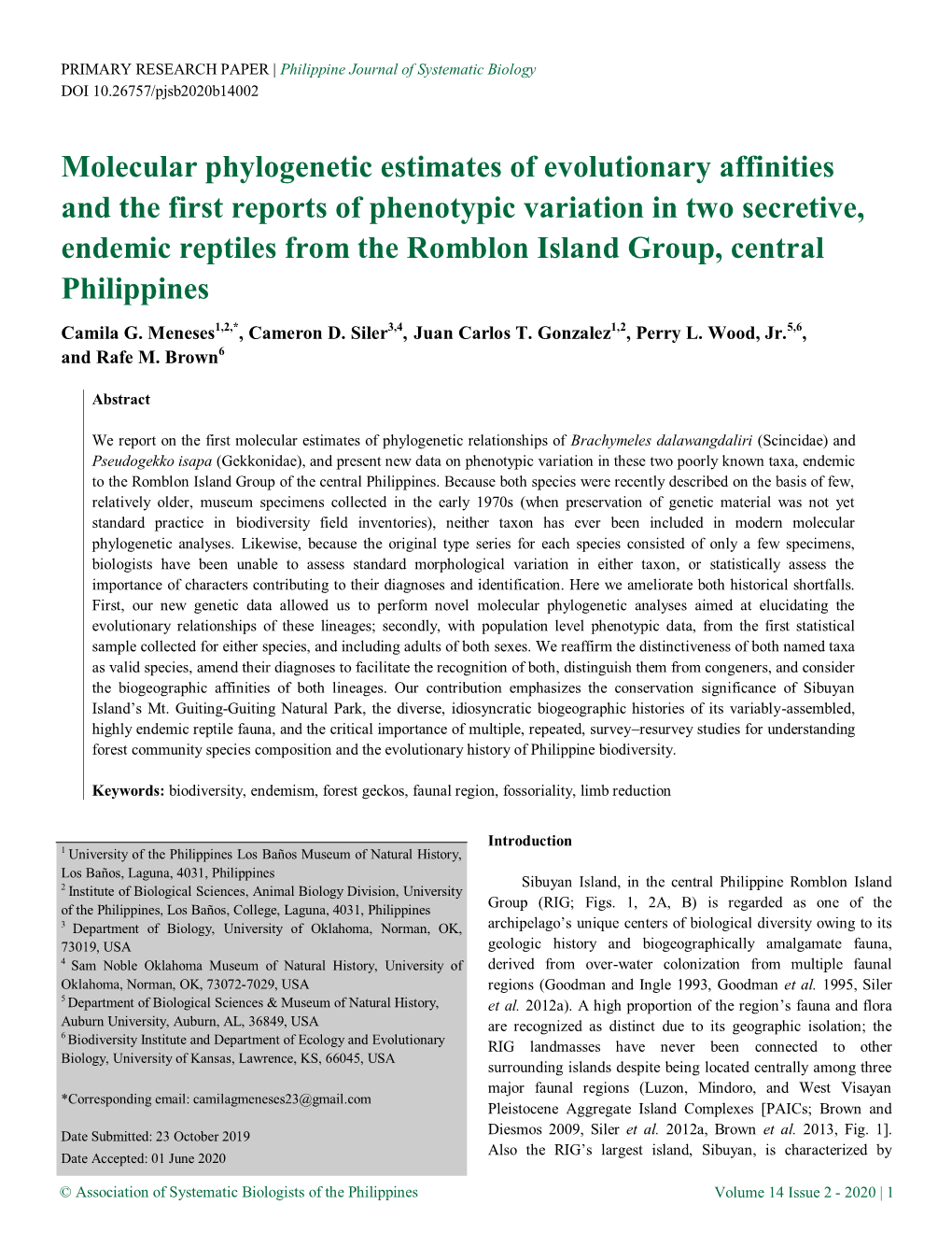 Molecular Phylogenetic Estimates of Evolutionary Affinities and the First