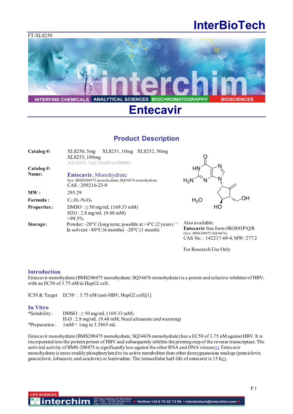 Interbiotech Entecavir