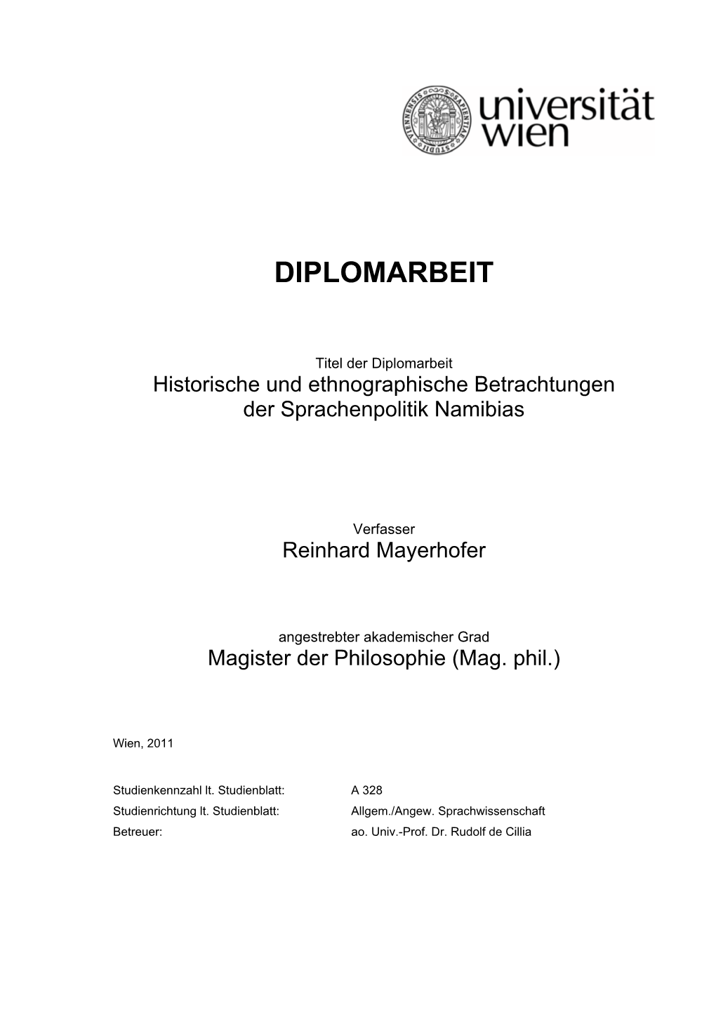 Diplomarbeit