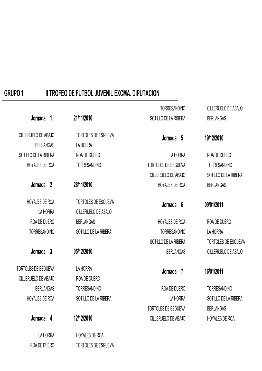 1 Grupo Ii Trofeo De Futbol Juvenil