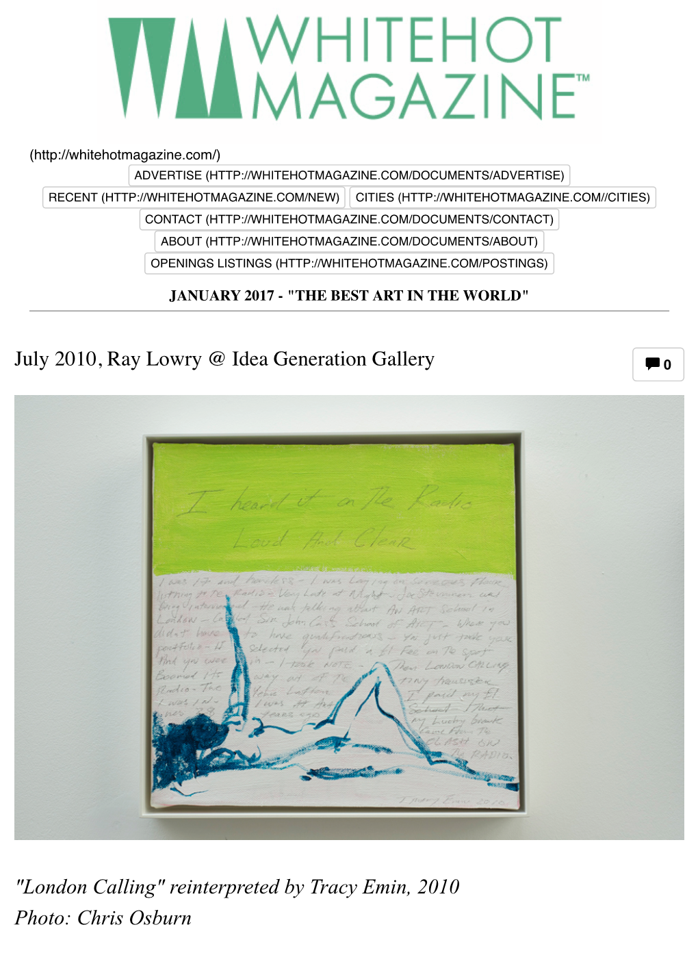 July 2010, Ray Lowry @ Idea Generation Gallery  0