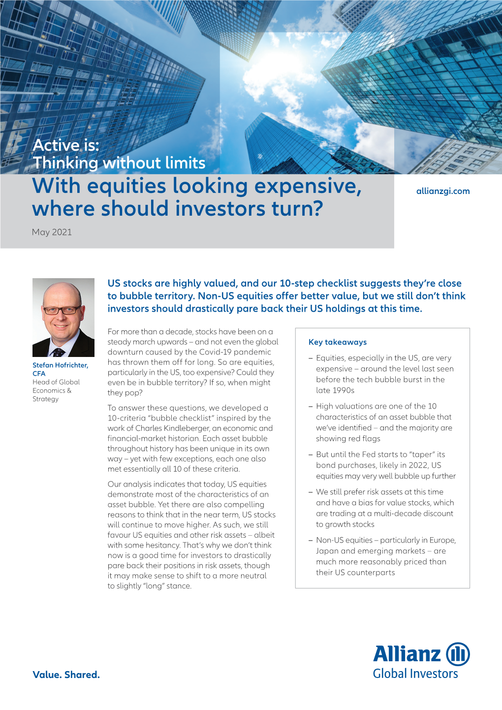 With Equities Looking Expensive, Where Should Investors Turn?