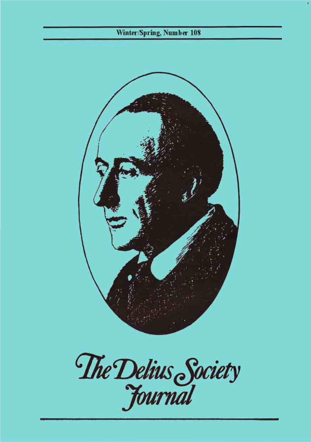 The Delius Society Journal Winter/Spring 1992, Number 108