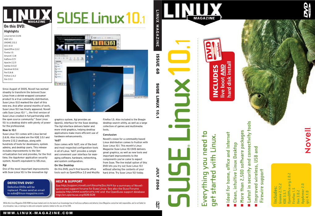 DVD: Suse Linux 10.1