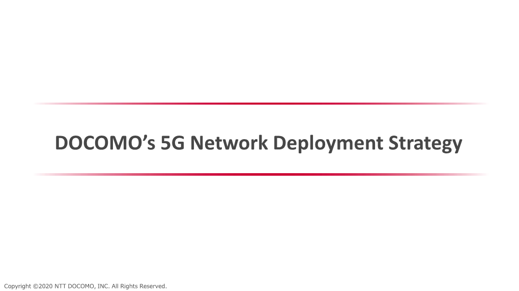 DOCOMO's 5G Network Deployment Strategy