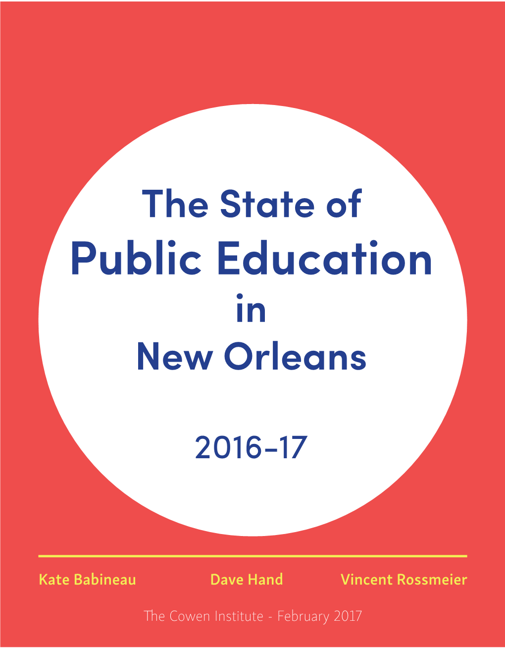 The State of Public Education in New Orleans