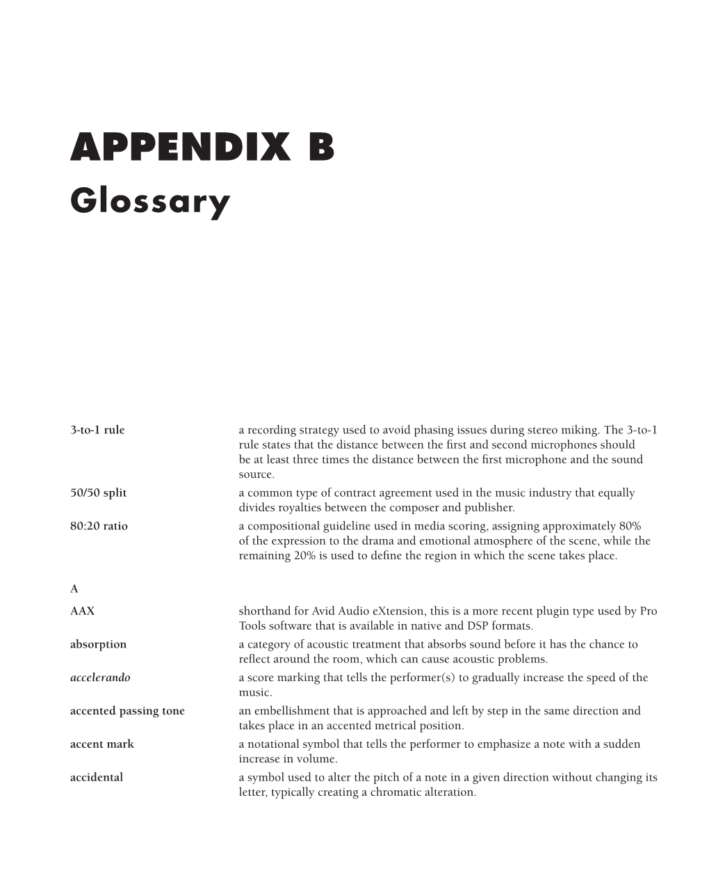 APPENDIX B Glossary