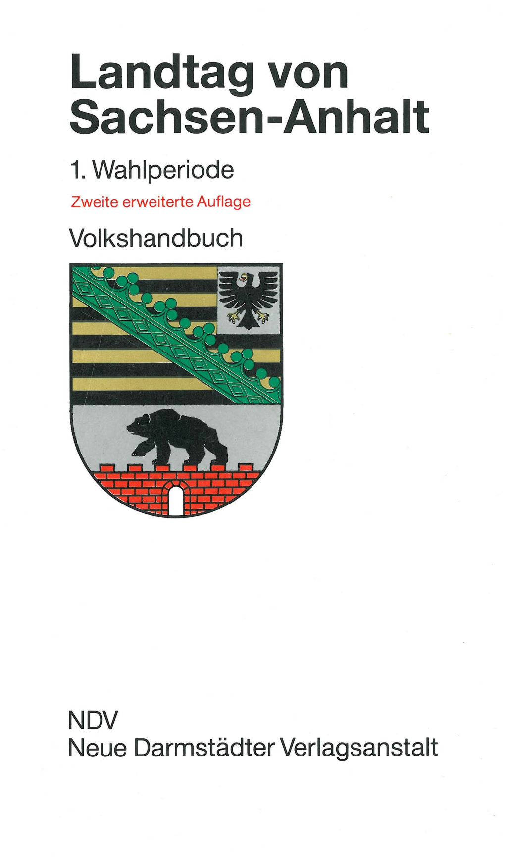 Landtag Von Sachsen-Anhalt, 1. Wahlperiode, Volkshandbuch, 2