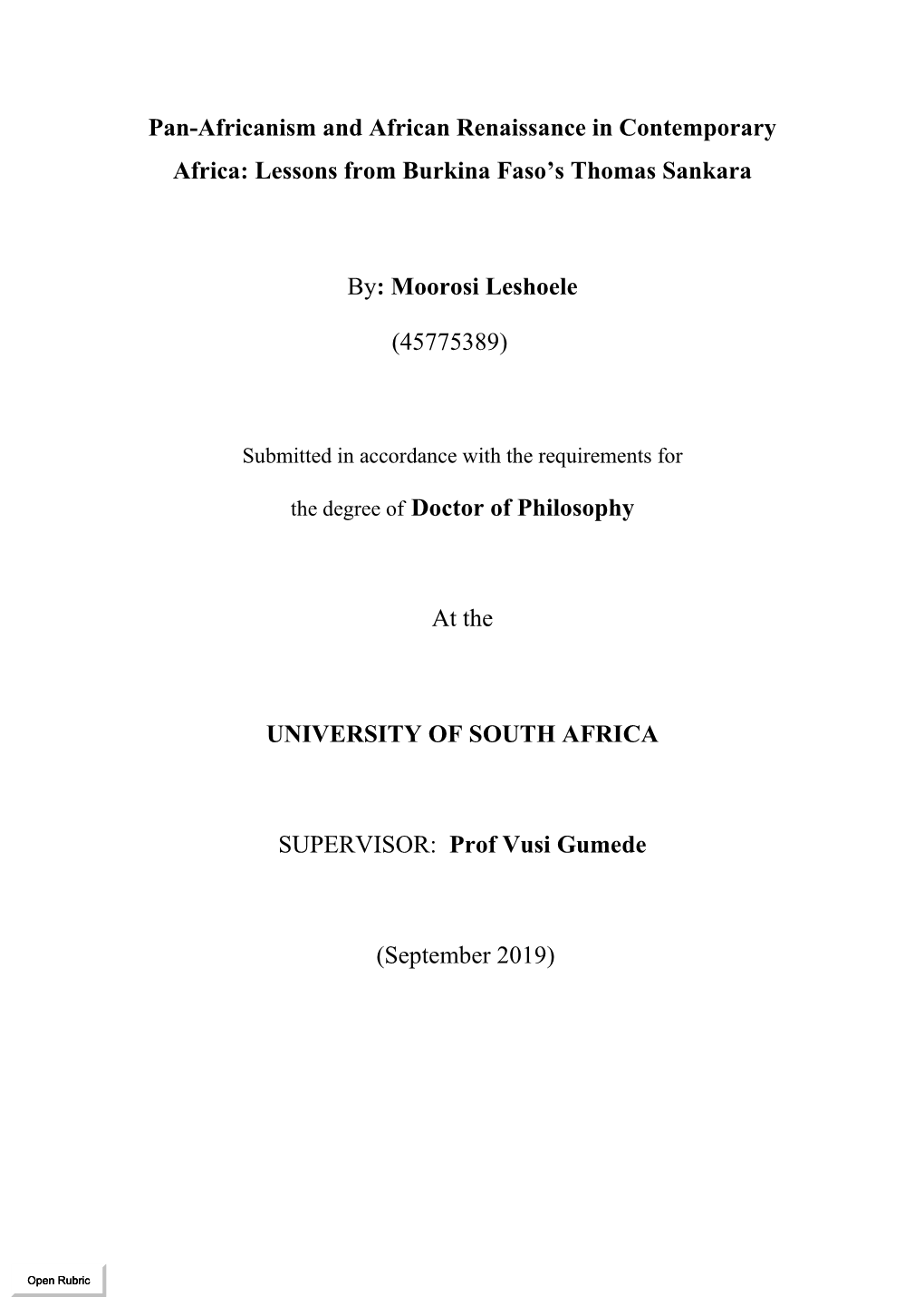 Lessons from Burkina Faso's Thomas Sankara By