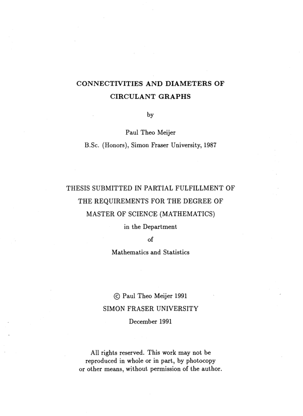 Connectivities and Diameters of Circulant Graphs