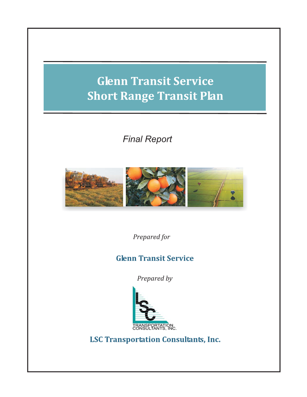 Glenn Transit Service Short Range Transit Plan