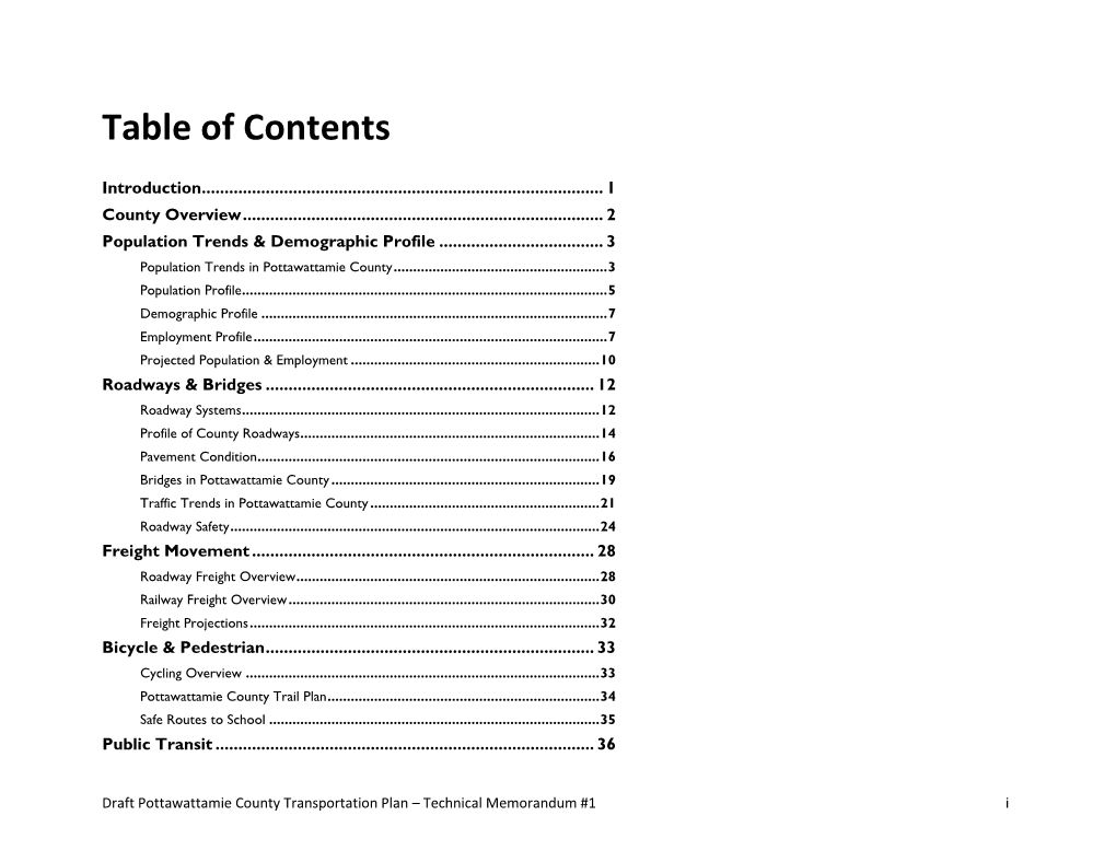 Table of Contents