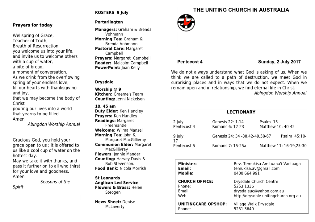 This Week in Our Congregations s1