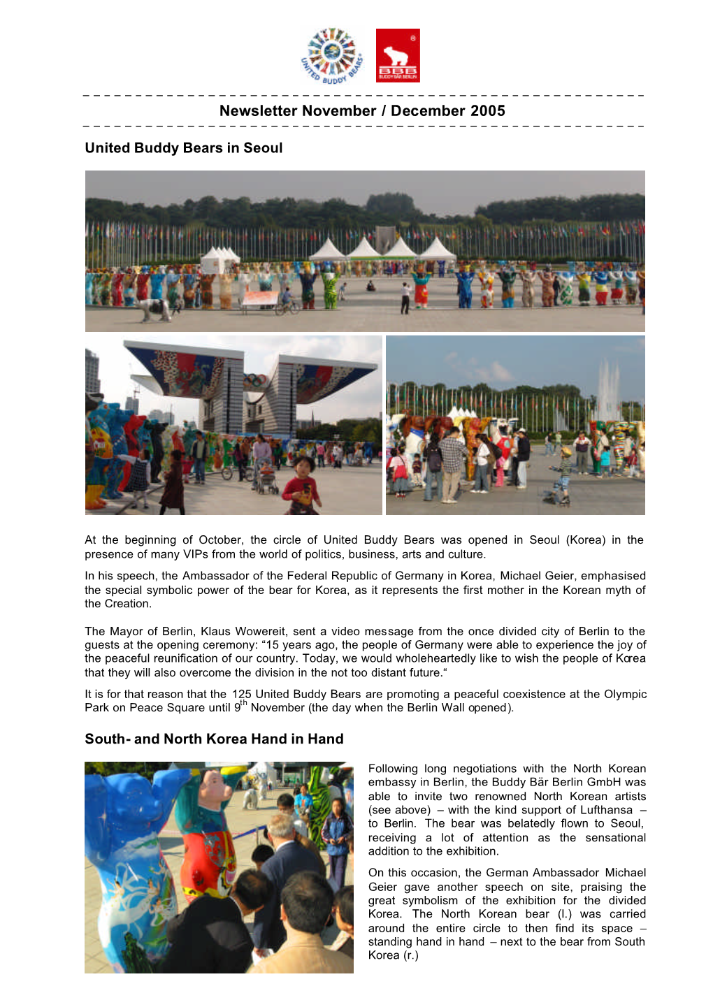 Newsletter November / December 2005