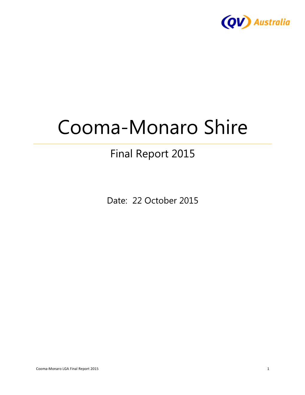 Cooma Monaro Final Report 2015