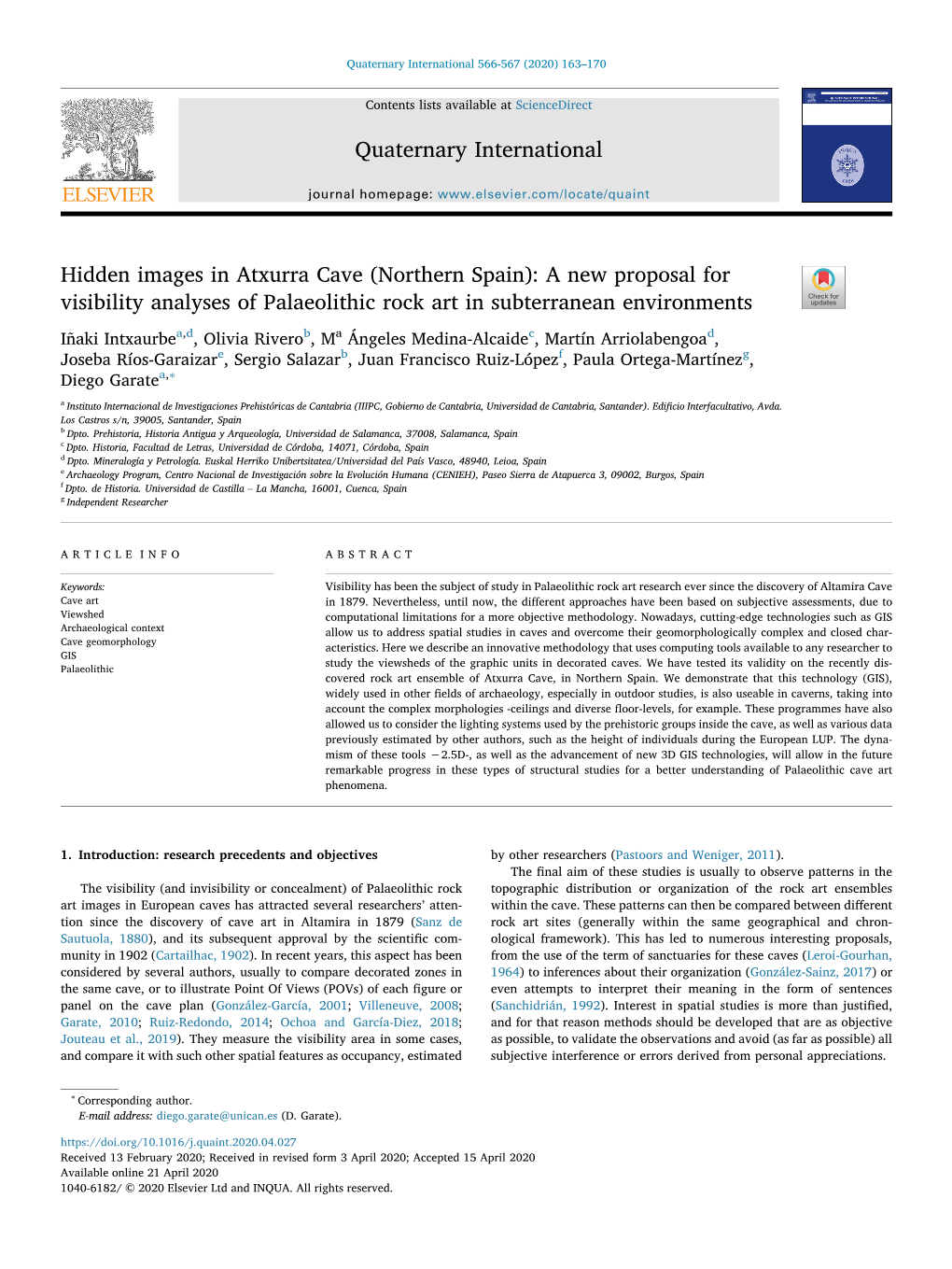 Hidden Images in Atxurra Cave (Northern Spain) a New Proposal for Visibility Analyses of Palaeolithic Rock Art in Subterranean