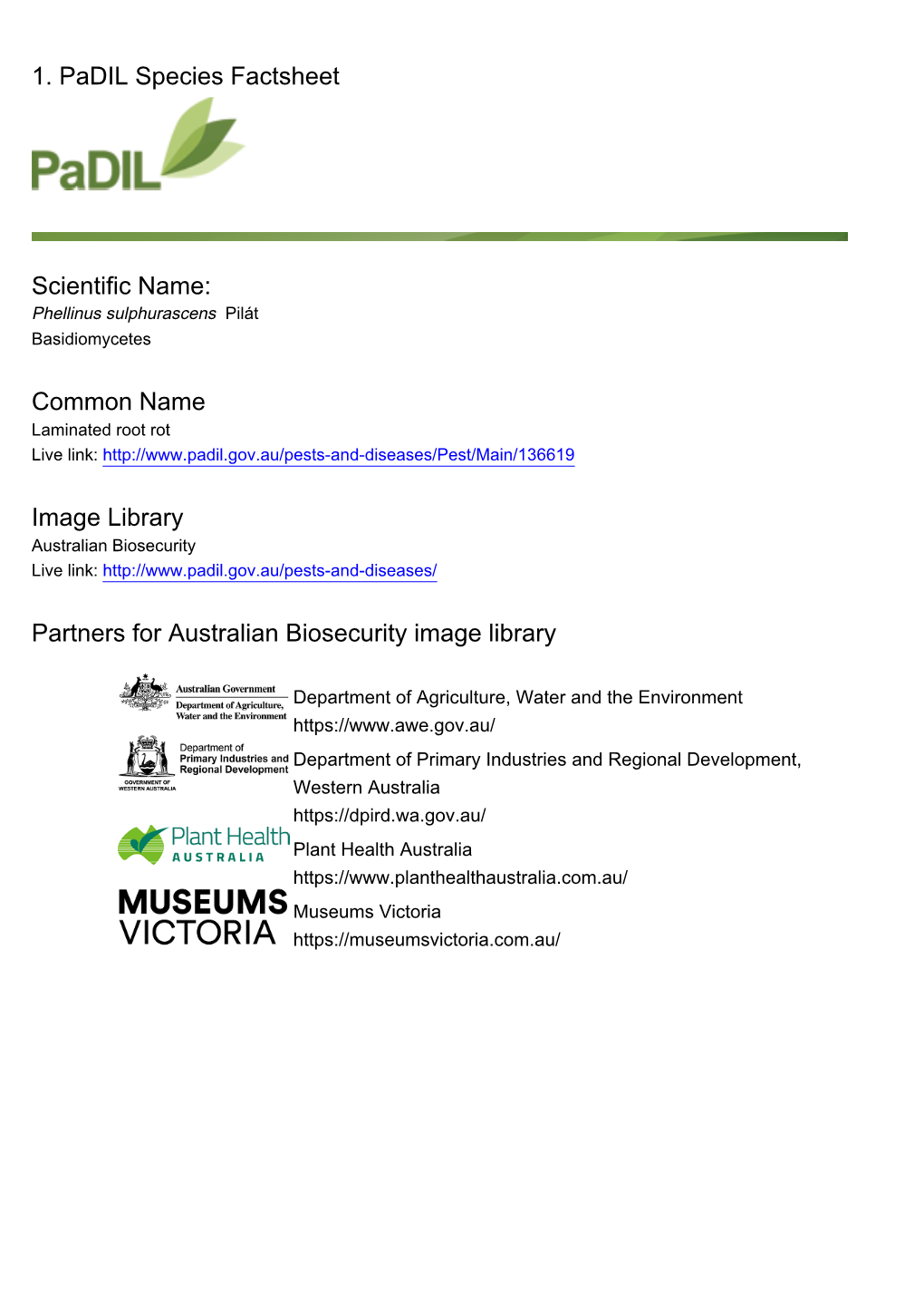 Common Name Image Library Partners for Australian Biosecurity