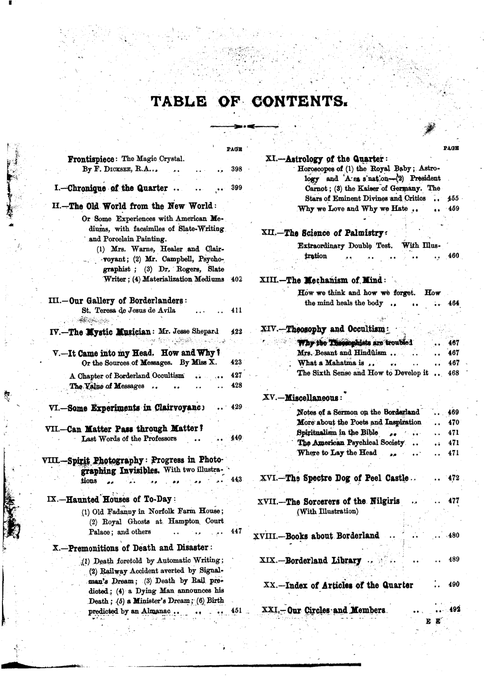 Table of Contents