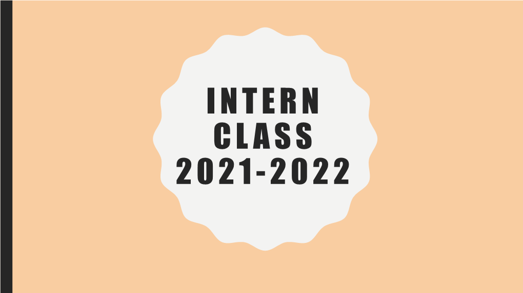 Intern Class 2021-2022