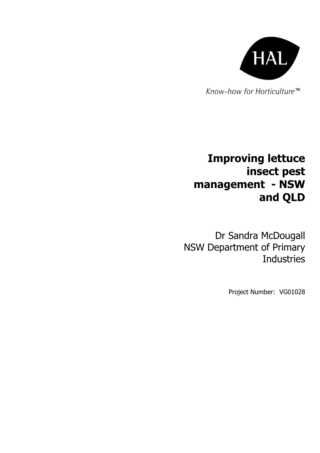 Improving Lettuce Insect Pest Management - NSW and QLD