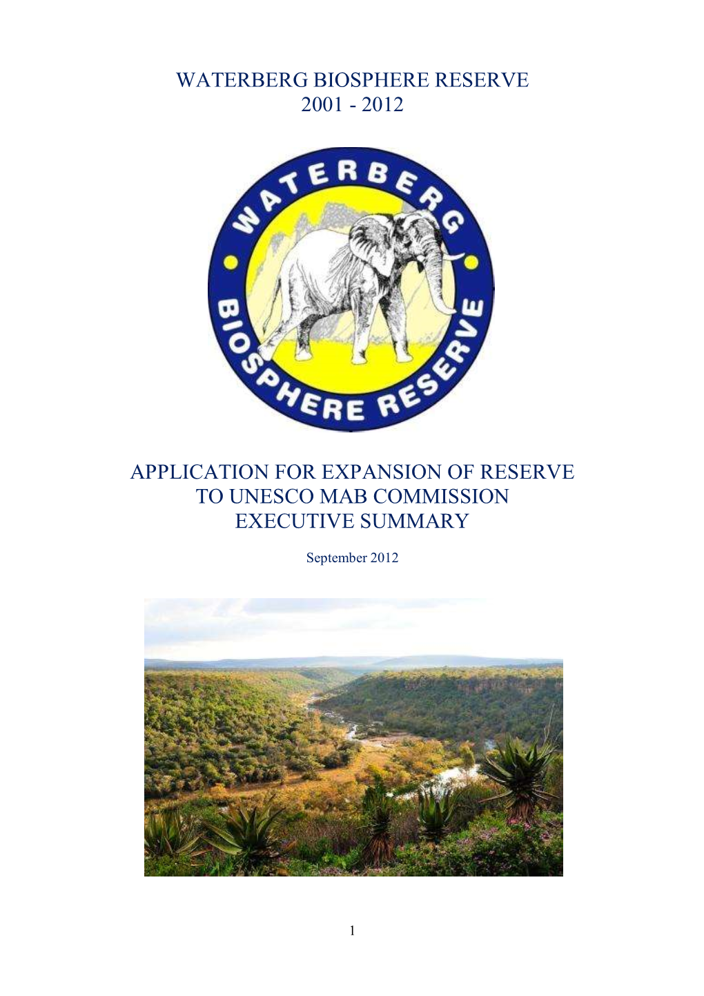 Waterberg Biosphere Reserve 2001 - 2012