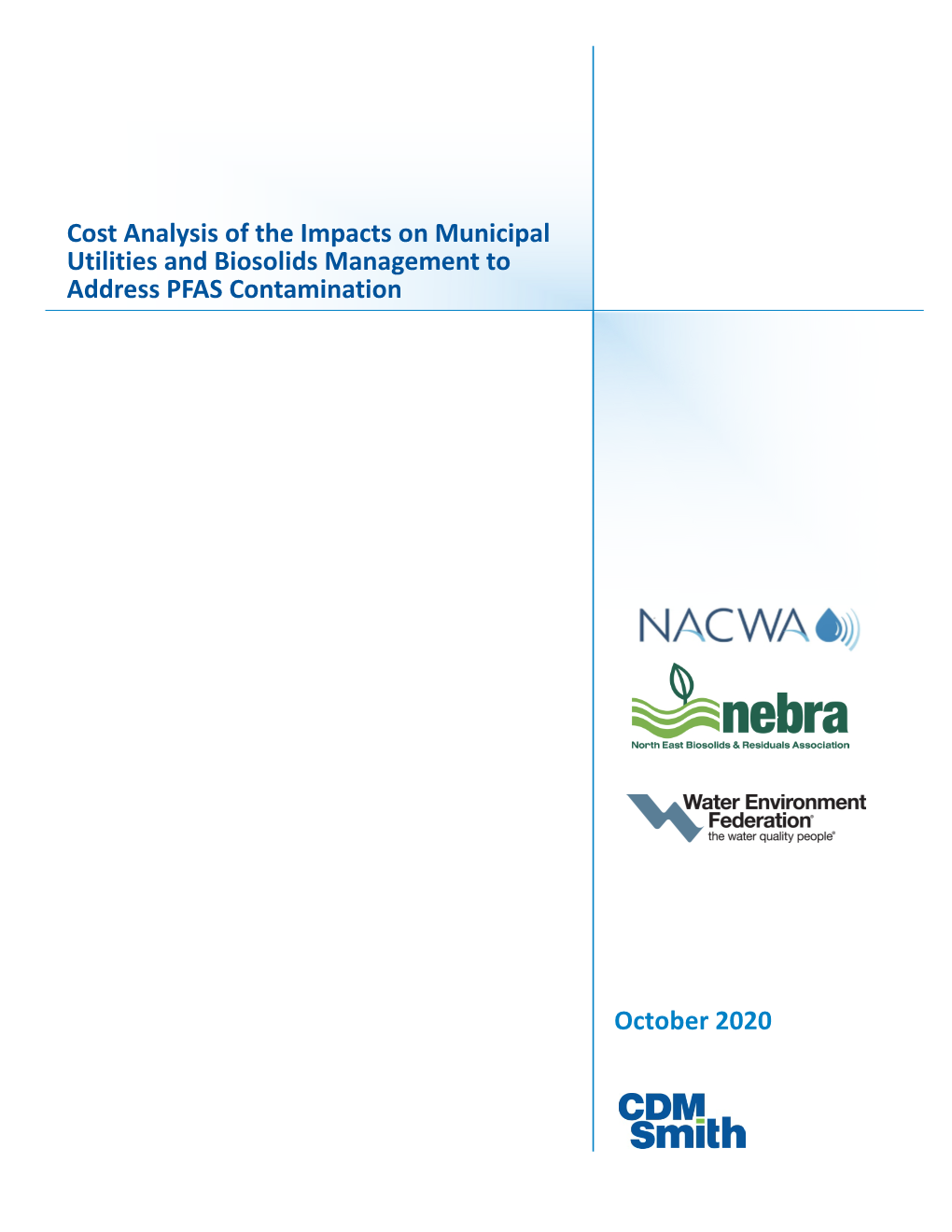 Cost Analysis of the Impacts on Municipal Utilities and Biosolids Management to Address PFAS Contamination