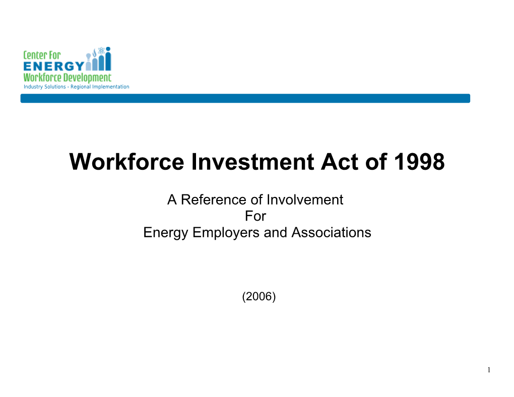 WIA Act Provision