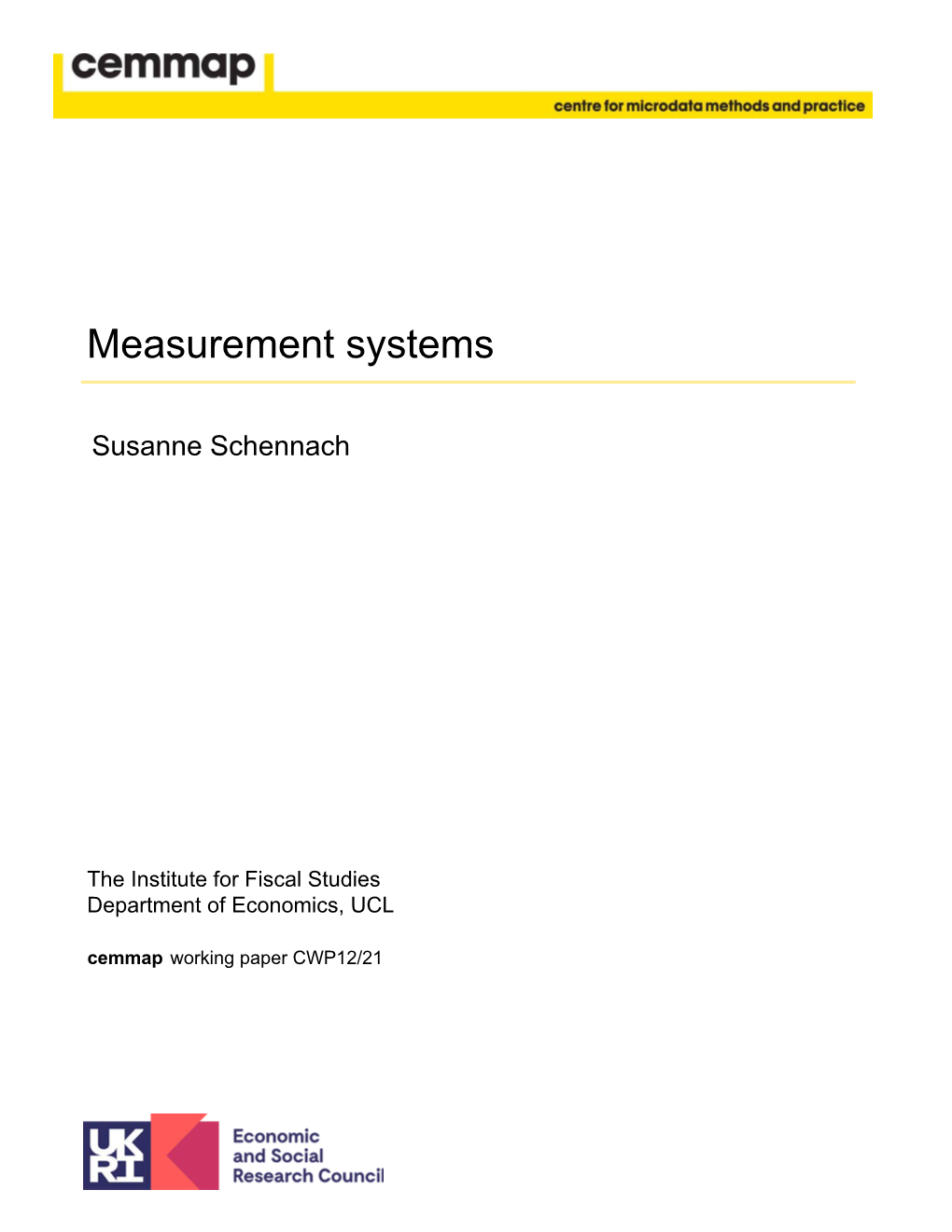 Measurement Systems