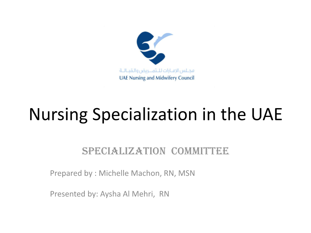 Nursing Specialization in the UAE