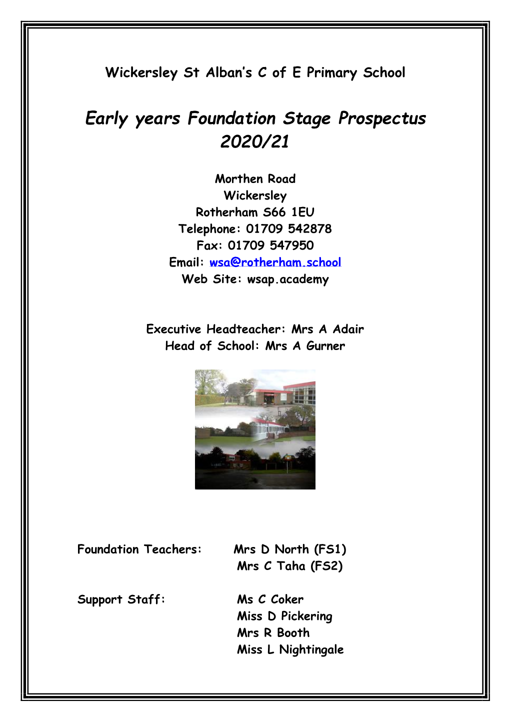 Foundation Stage Prospectus 2020-21
