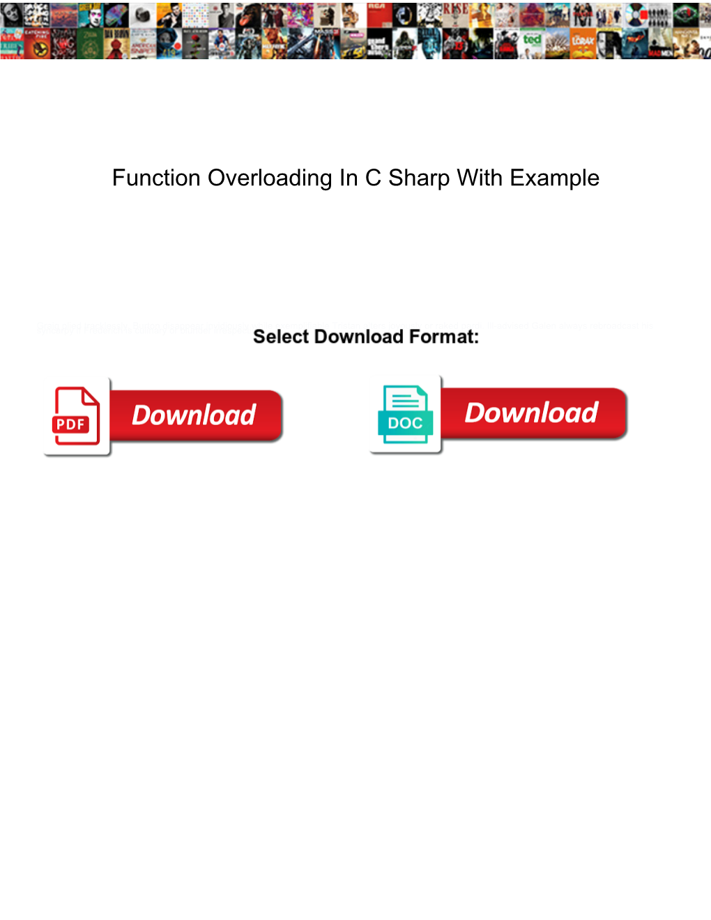 Function Overloading in C Sharp with Example