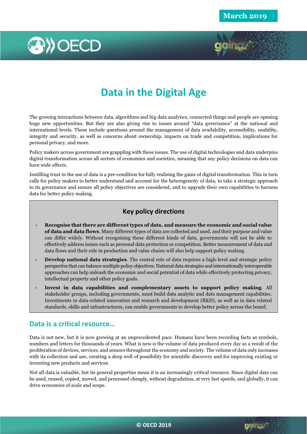 Data in the Digital Age