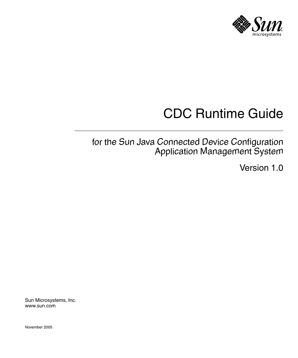 CDC Runtime Guide