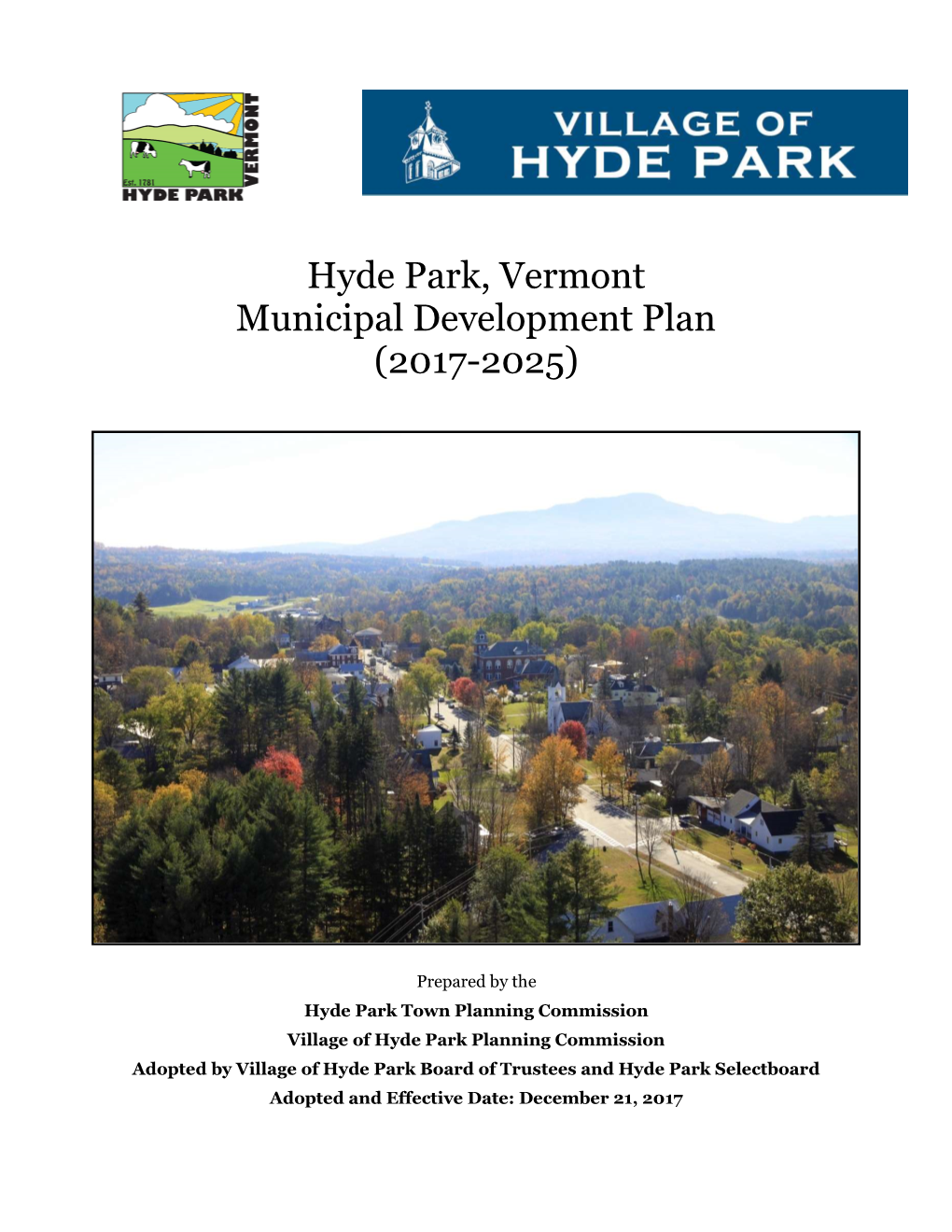 Hyde Park, Vermont Municipal Development Plan (2017-2025)