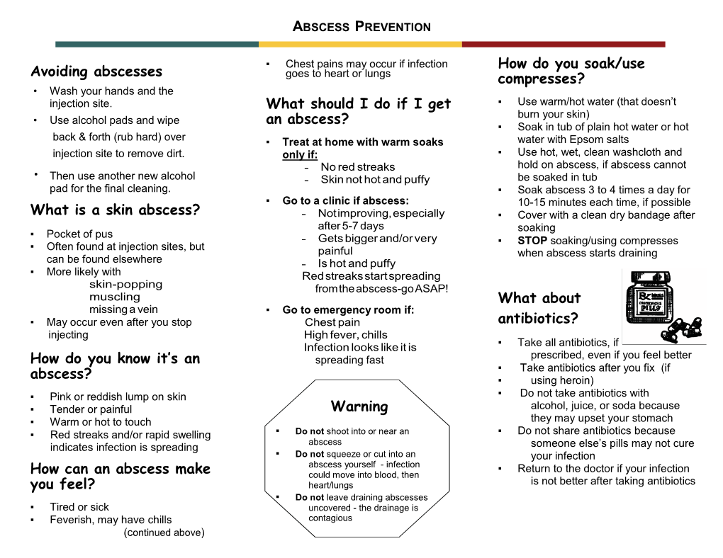 Abscess Prevention